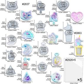 img 2 attached to 📿 Resin Shaker Molds Set: Charms Pendant Jewelry DIY Supplies - 11 Trays Bundle with 5 Seal Films