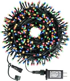 img 4 attached to 🎄 OUTYLTS Christmas String Lights - 108FT 300 LED, 8 Modes, End-to-End Plug, IP55 Outdoor Waterproof, UL Certified, Indoor Fairy Lights for Garden Wedding Christmas Trees Parties Decoration - Multicolor