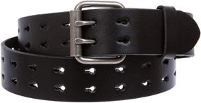 img 3 attached to 🔳 Snap-Cut Genuine Leather Men's Accessories with Cut-Out Holes