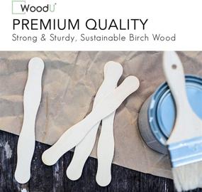 img 3 attached to 🍦 Natural Wooden Craft Ice Cream Sticks - Woodu Jumbo Popsicle Sticks for DIY Crafts, Home Decorations, and Art Projects - Treat Sticks Ice Pop Sticks (200pc, 8 Inch Sticks)