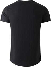 img 3 attached to WEMELY Henley Curved Fashion T Shirt Men's Clothing for Shirts