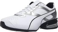 puma tazon white silver running sports & fitness for running logo