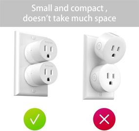 img 3 attached to 🔌 Amysen Smart Plug - Certified Compatible with Alexa, Echo & Google Home - WiFi 2.4G (4-Pack)