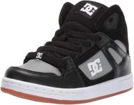 👟 revamp your style with dc high top youth skate charcoal boys' shoes and sneakers! logo