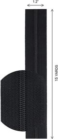 img 2 attached to 🔒 15 Yards of Black YKK Zipper Chain with 4.5 Coil | Made in USA | Includes 30 YKK Long Pull Sliders - Perfect for Handbags and Craft Projects