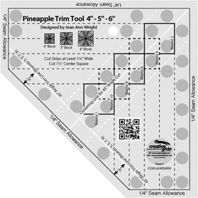 img 4 attached to Optimized Search: Mini Pineapple Quilting Sewing Ruler CGRJAW3MINI by Creative Grids