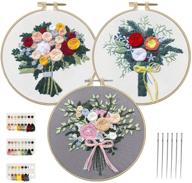 the ultimate kit for adult beginners: bestfire 3 pack embroidery kit with patterns, hoops, threads, needles, and instructions logo