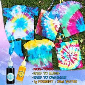 img 2 attached to 🌈 Vibrant Tie Dye Kit: 32 Colors DIY Fabric Dye Set for Kids & Adults - All-in-1 Supplies for Large Groups!