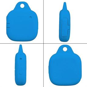 img 1 attached to 📱 HOLACA 2pcs Blue Silicone Case for Samsung SmartThings Tracker LTE GPS - Waterproof, Lightweight & Easy to Carry - Carabiner Equipped