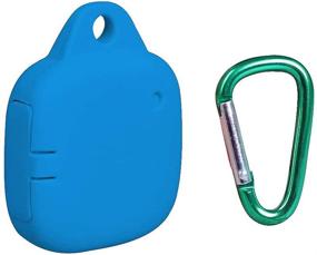 img 3 attached to 📱 HOLACA 2pcs Blue Silicone Case for Samsung SmartThings Tracker LTE GPS - Waterproof, Lightweight & Easy to Carry - Carabiner Equipped