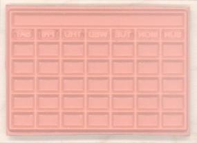 img 1 attached to 📅 Impression Bullet Journal Rubber Stamp - 5 Row Calendar - 1½" x 2¼", 1.75" x 2.5