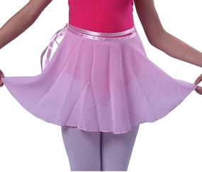 img 1 attached to 🩰 Girls' Chiffon Ballet Skirts by Woosun - Stylish Clothing in Skirts & Skorts