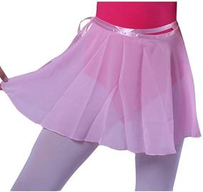 img 3 attached to 🩰 Girls' Chiffon Ballet Skirts by Woosun - Stylish Clothing in Skirts & Skorts