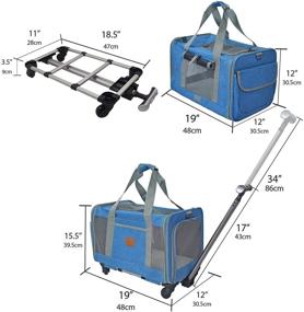 img 2 attached to 🐾 Versatile Pet Travel Carrier with Removable Wheels, Ideal for Cats, Dogs & Small Animals