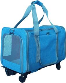 img 3 attached to 🐾 Versatile Pet Travel Carrier with Removable Wheels, Ideal for Cats, Dogs & Small Animals