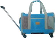 🐾 versatile pet travel carrier with removable wheels, ideal for cats, dogs & small animals logo