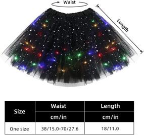 img 2 attached to 💃 Elevate Her Dance Experience with the Girls LED Ballet Skirt: Luminous Magic Light Tulle Skirt