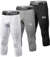 🏋️ meetyoo workout compression leggings - men's heatgear activewear logo