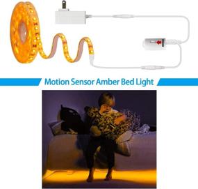 img 2 attached to ❤️ Enhance Your Space with Motion Activated Bed Light - 12v Flexible Motion Sensor Led Strip Lights, 4.1ft