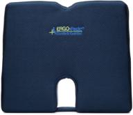 🪑 premium ergo-pedic large sacral wedge seat cushion: orthopedic memory foam drivers seat pillow for enhanced back pain relief in car & truck logo