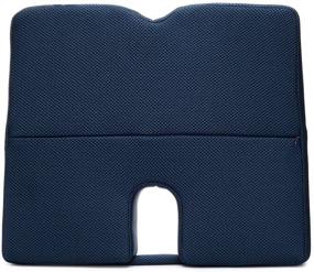 img 3 attached to 🪑 Premium ERGO-Pedic Large Sacral Wedge Seat Cushion: Orthopedic Memory Foam Drivers Seat Pillow for Enhanced Back Pain Relief in Car & Truck