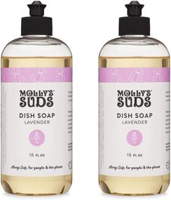 img 4 attached to 🧼 Molly's Suds Natural Liquid Dish Soap, Long-Lasting and Powerful Plant-Powered Ingredients with Soothing Lavender Scent - 16 oz, 2 Pack