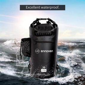 img 3 attached to 🎒 Рюкзак-сухой мешок ennoven: идеальное водонепроницаемое снаряжение для водных видов спорта и активного отдыха с бонусным водонепроницаемым чехлом для телефона.