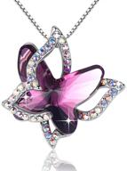 stunning gemmance butterfly crystal necklace – premium birthstone, silver-tone, 18”+2” chain: a must-have accessory! logo