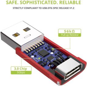 img 1 attached to BrexLink USB C Female to USB 3.0 Male Adapter (2-Pack) - Type C to USB A Adapter