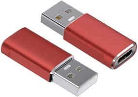 img 4 attached to BrexLink USB C Female to USB 3.0 Male Adapter (2-Pack) - Type C to USB A Adapter