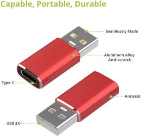 img 3 attached to BrexLink USB C Female to USB 3.0 Male Adapter (2-Pack) - Type C to USB A Adapter