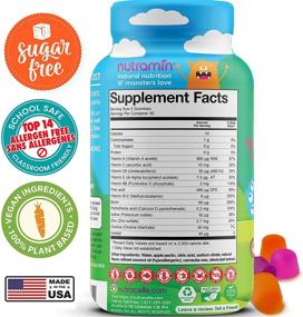 img 3 attached to 🍬 НУТРАМИН Без сахара, без аллергенов и веганские жевательные витамины для детей - вкусные и питательные леденцы, которые дети обожают - бутылка по 90 штук от Nutracelle