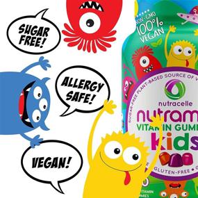 img 2 attached to 🍬 NUTRAMIN Sugar-Free, Allergen-Free & Vegan Gummy Multivitamins for Kids - Delicious & Nutritious Gummies Kids Adore - 90 Count Bottle by Nutracelle