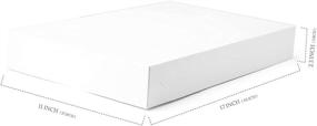 img 1 attached to 10 упаковок больших белых картонных коробок для подарков с крышками на рубашки - Отличный 🎁 для подарков, одежды, свитеров, халатов - 17"X11"X2.4" белых коробок для упаковки одежды на Хануку, Рождество, дни рождения.