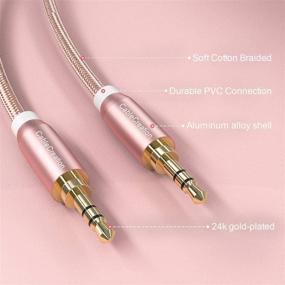 img 1 attached to CableCreation 3.5mm Aux Cable: Male to Male Stereo Audio Cable for LilGadgets Headphones, Smartphones, Home/Car Stereos & More - 3-Feet/0.9M