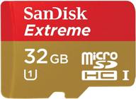 💾 улучшенная microsdhc-карта памяти sandisk extreme plus 32 гб класса 10 uhs-i u1/u3 логотип