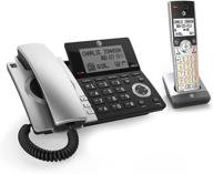 📞 at&t cl84107 dect 6.0 expandable corded/cordless phone with smart call blocker - black/silver (1 handset) logo