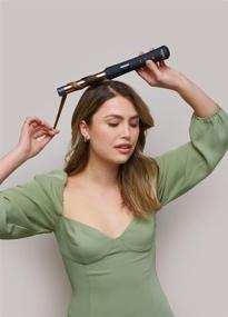 img 2 attached to Беспроводная кудрявая волосы и стайлинг-инструмент - Belisa от 💇 Lunata Cordless, без клипс Курлинг-ванд с 1-дюймовым титановым барабаном в черном цвете.