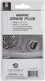 img 2 attached to 🛥️ T-H Marine DP-1-DP Boat Transom Drain Plug - Self-Retaining Design, Black