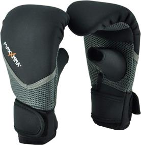 img 1 attached to 🥊 MaxxMMA Neoprene Heavy Bag Gloves - Washable Boxing Punching Training Gloves (Black, S/M)