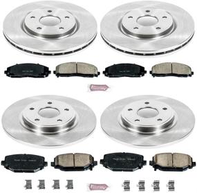 img 1 attached to Улучшите безопасность и производительность с Power Stop KOE5960 Autospecialty Brake Kit: оригинальные тормозные диски и керамические тормозные колодки.