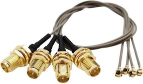 img 4 attached to 🔗 U.FL to RP-SMA Female IPEX Pigtail WiFi Antenna Extension Cable (Pack of 4, 10 inches each) - Ideal for UFL to SMA Mini PCI Connections