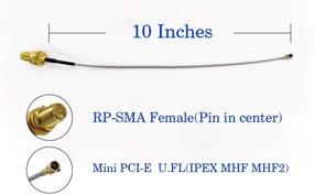 img 1 attached to 🔗 U.FL to RP-SMA Female IPEX Pigtail WiFi Antenna Extension Cable (Pack of 4, 10 inches each) - Ideal for UFL to SMA Mini PCI Connections