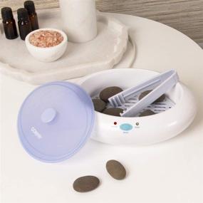 img 1 attached to 💆 Conair Hot Stone Massage Kit - Promotes Muscle Relaxation, Enhances Circulation, and Rejuvenates the Body - White/Purple, 1 Count