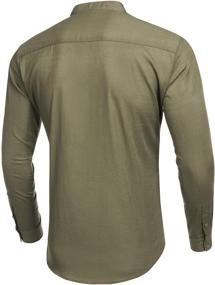 img 1 attached to 👕 Babioboa Cotton Henley Sleeve T Shirt: Stylish Men's Clothing for Shirts