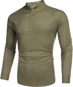 img 2 attached to 👕 Babioboa Cotton Henley Sleeve T Shirt: Stylish Men's Clothing for Shirts