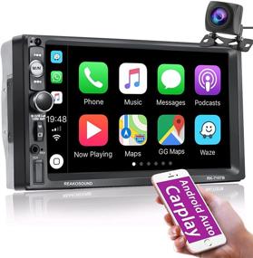 img 4 attached to 🚗 Nhopeew Double Din Car Stereo: Apple Carplay, 7 inch Bluetooth Touchscreen, HD Backup Camera Included