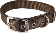 hamilton double thick nylon deluxe dog collar: 1 by 26-inch, brown - high-quality & durable pet accessory logo