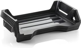 img 2 attached to Officemate OIC Achieva Side Load Letter Tray, Recycled, Black - 6 Pack (26212): Organize Your Office in Style!