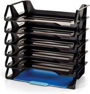 officemate oic achieva side load letter tray, recycled, black - 6 pack (26212): organize your office in style! логотип